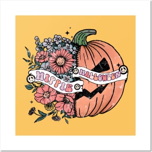 Hippie Halloween Boho Jack O Lantern Posters and Art